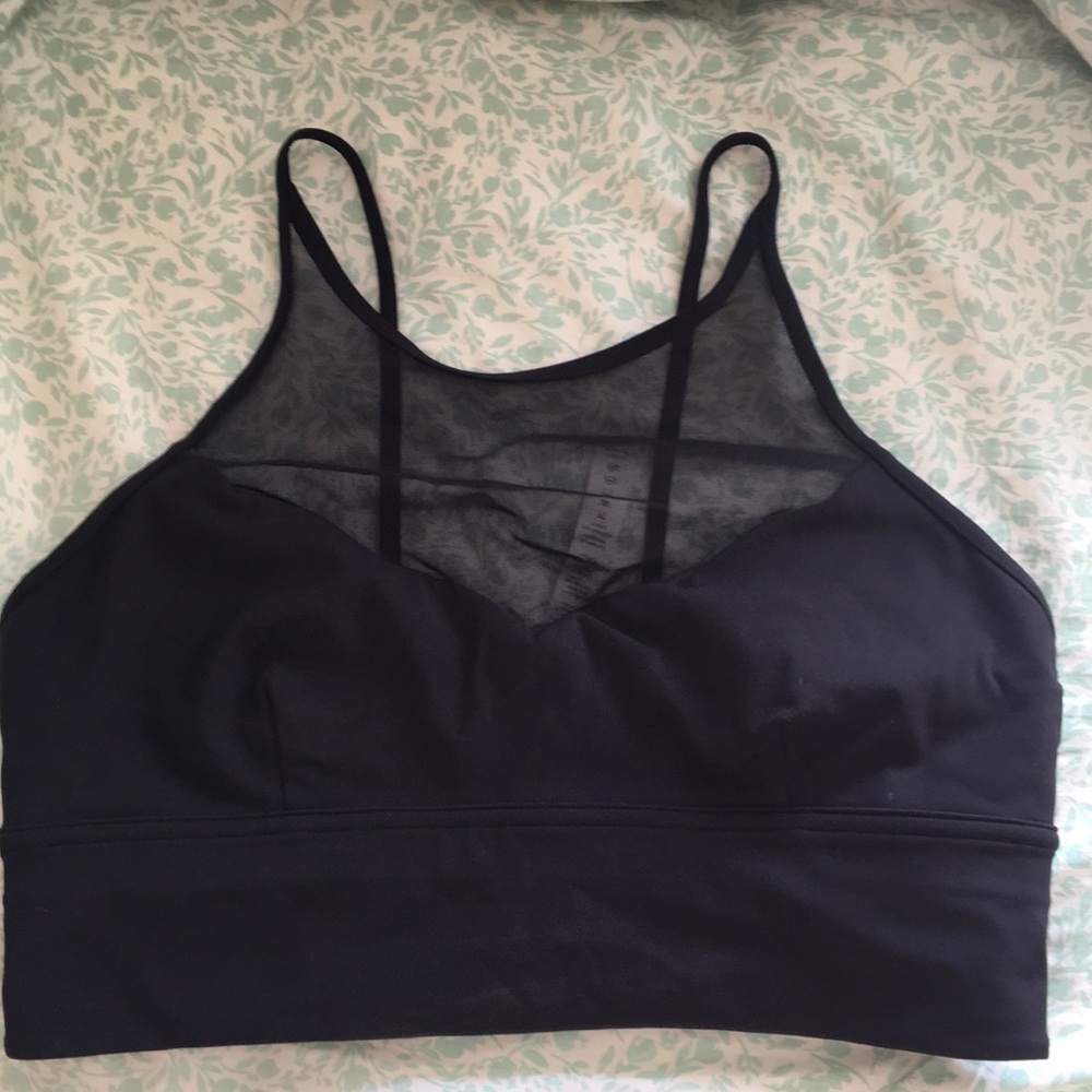 High neck LuLu bra with mesh